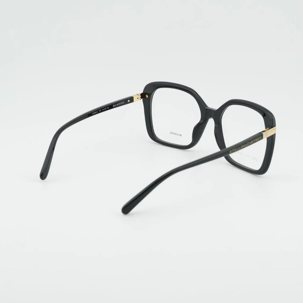 Stella McCartney SC50044I 001 Eyeglasses Shiny Black 56mm Square Frame